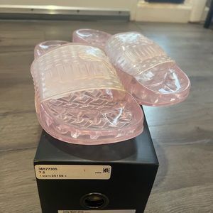 Pink Fenty Puma jelly slides. Never worn! Size 7.5